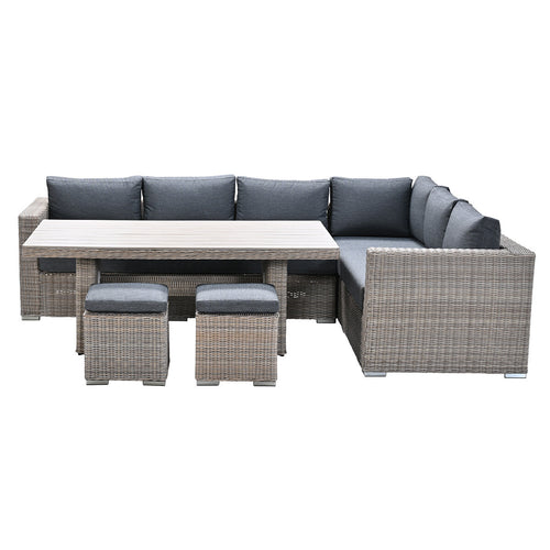 Garden Impressions lounge dining set Tennessee 5-delig rechts vintage willow - texfiber