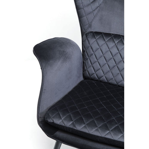 Kare Design Fauteuil Tudor fluweel zwart