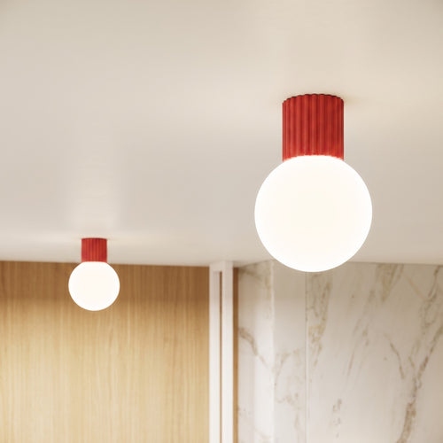 Sollux Lighting Wandlamp HALO rood IP44 - 12x17x12cm