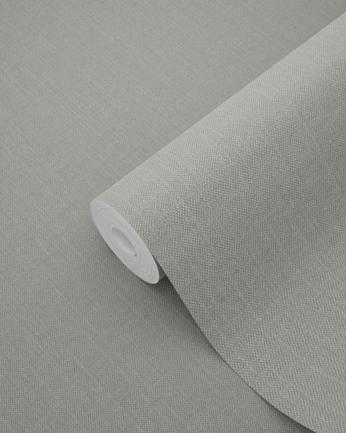 ESTAhome behang effen denim jeans structuur groen grijs - 53 cm x 10.05 m - 148705