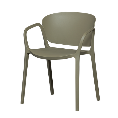 WOOOD tuinstoel Bent - Kunststof - Groen - 75x57x56 - Set van 2
