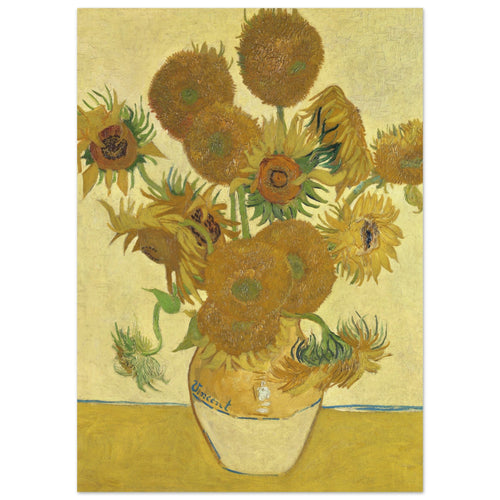 Poster Vincent van Gogh - Zonnebloemen (1888)   - 50x70 cm - Geel