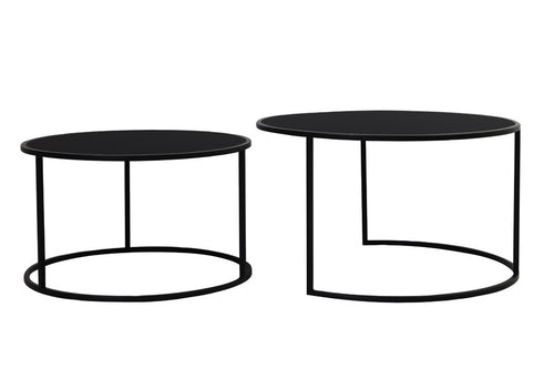 Light & Living tafel  - zwart - 75x75x44 cm