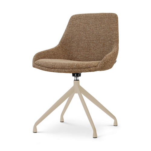 Nolon Nola-Isa draaibare eetkamerstoel bruin blend beige onderstel