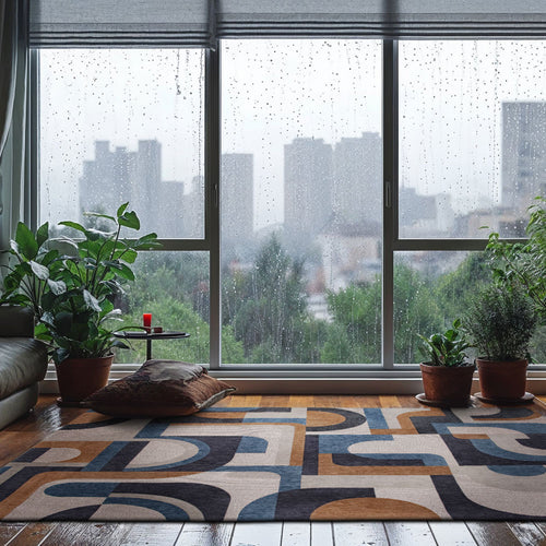 Louis De Poortere vloerkleed Camel Blue - bruin - 170x240cm