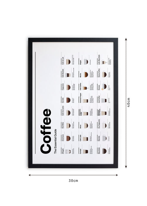 Zwarte lijst met kader 40x30 koffiegids - vtwonen shop