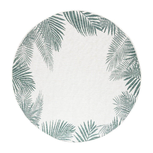 Rond Buitenkleed Leaf - Groen - dubbelzijdig - EVA Interior - 240 x 240 cm - vtwonen shop