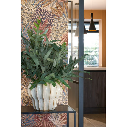 Mica Decorations Altea Bloempot Binnen - H20 x Ø25 cm - Keramiek - Wit