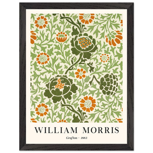 Artfulprints Poster met Lijst William Morris - Grafton 1883   - 30x40 cm - Groen