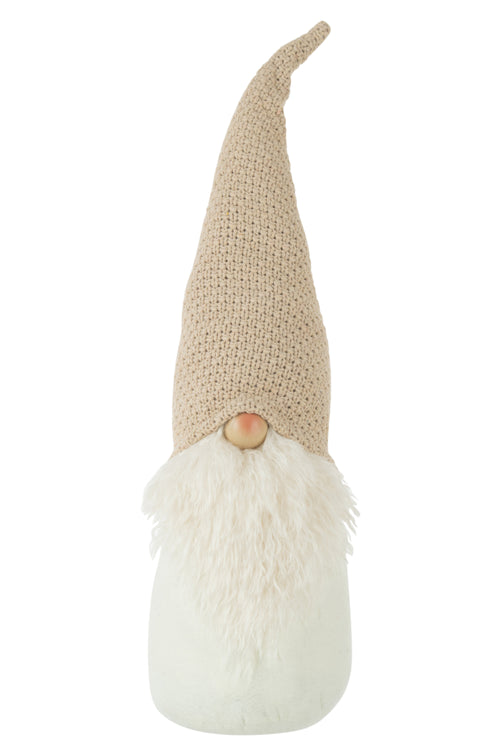 J-Line figuur Kerstman - polyresin - beige - large - vtwonen shop