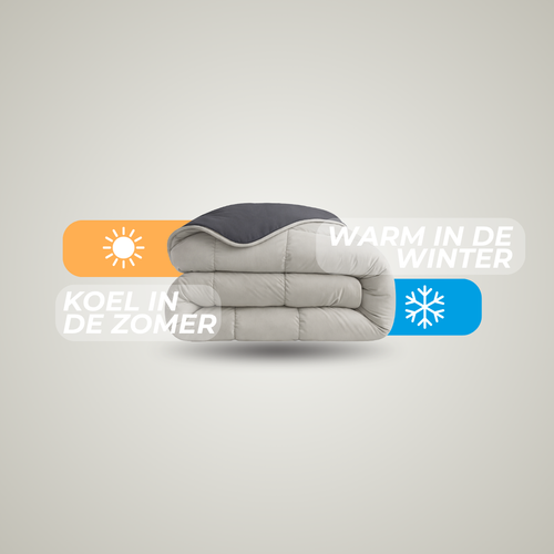 SnoozyBed - All Year Dekbed zonder overtrek - Earth & Ash 200x200cm