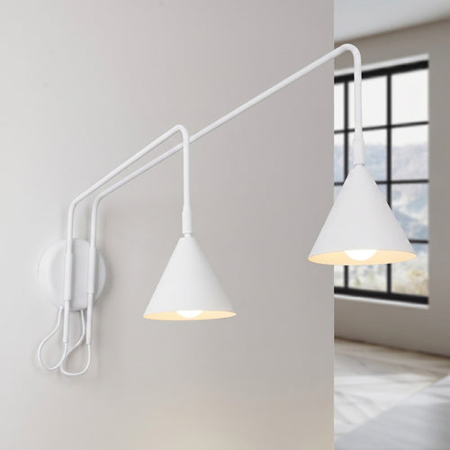 Sollux Lighting Wandlamp NOX 2 wit met schakelaar - 150x80x30cm