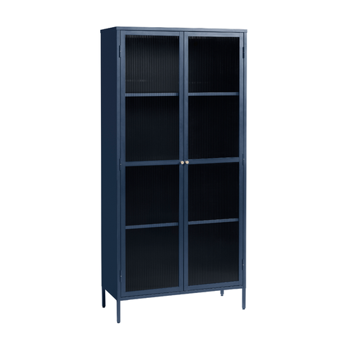 Rebellenclub Vitrinekast Omeo - 190 x 90 cm - Blauw - vtwonen shop