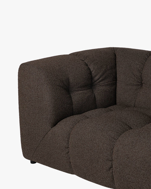 noo.ma Bolbi 2-zitsbank - Chocolate Brown Bouclé, soft zitcomfort