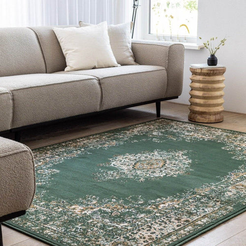 Interieur05 Vintage vloerkleed Keshan Groen