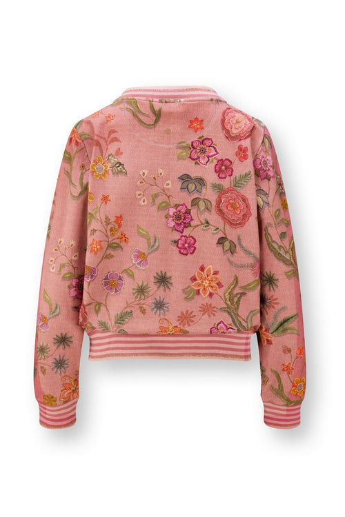 Pip Studio - Nicos Vest met Rits Dames - Coco Flower - Koraal - XL - vtwonen shop
