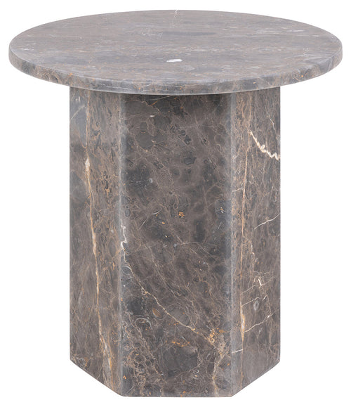 Loff Design Bijzettafel Arezzo - ø50 cm - Bruin Marmer - vtwonen shop