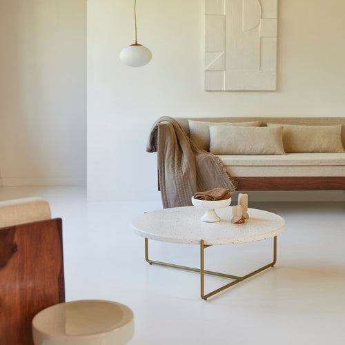 Tikamoon Salontafel van confetti terrazzo en metaal - Veelkleurig - vtwonen shop