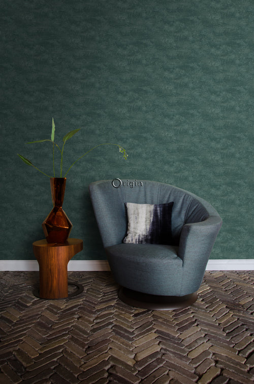 Origin Wallcoverings behang natuursteen met craquelé effect smaragd groen - 53 cm x 10,05 m - 347561 - vtwonen shop