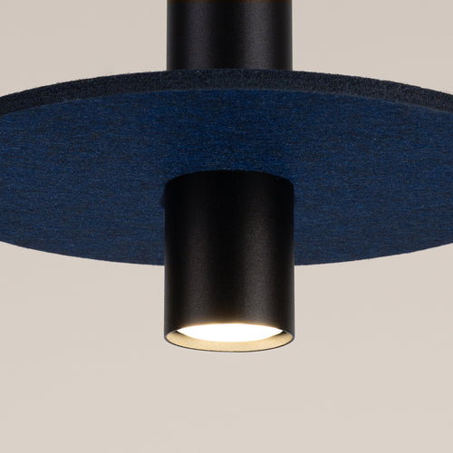Sollux Lighting Hanglamp PELTA 1 zwart/navy - 30x30x126cm