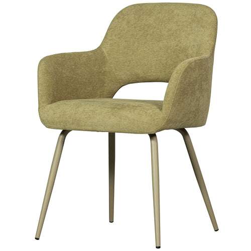 WOOOD eetkamerstoelen Jenny - Polyester - Sage - Set van 6