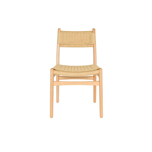 Dutchbone Cecile Eetkamerstoelen Hout Naturel - Set van 2