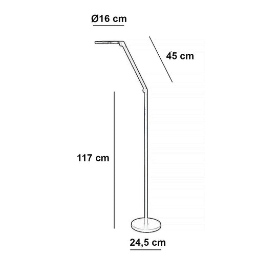 Freelight vloerlamp Dodici - 1 lichts - 40  x 160   cm - zwart - vtwonen shop