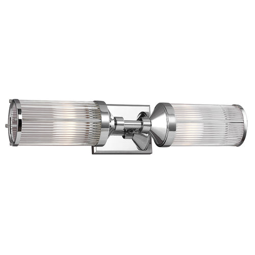 Elstead Paulson - 2 Lichts Indoor Wandlamp Chroom IP44, G9