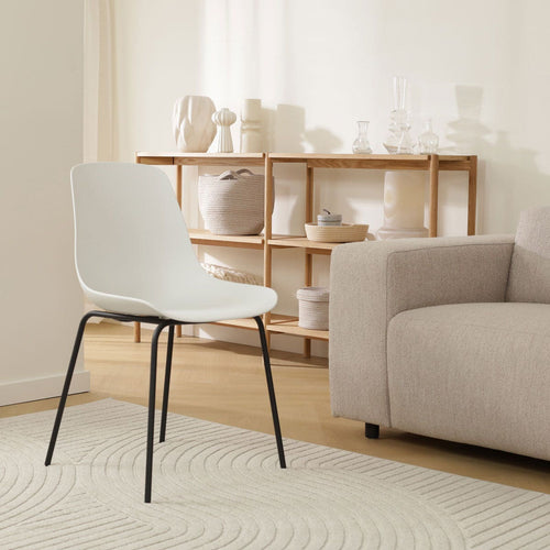 Nolon Nora-Pip Eetkamerstoelen Set van 2 - Wit - Zwart Onderstel - vtwonen shop