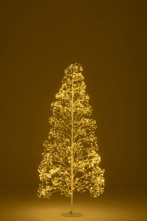 J-Line decoratie Boom 2700 Led - metaal - wit - medium - vtwonen shop