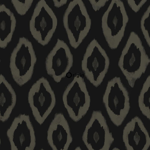 Origin Wallcoverings behang ikat motief zwart - 53 cm x 10,05 m - 346922 - vtwonen shop