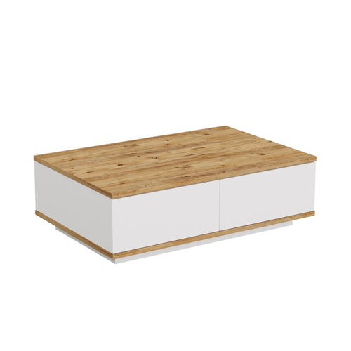 CALICOSY - Rechthoekige salontafel - Litch hout - 60x90x28,6 cm