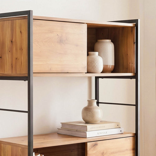 Calicosy - Boekenrek LENNY - licht hout 80x40x196,5 cm