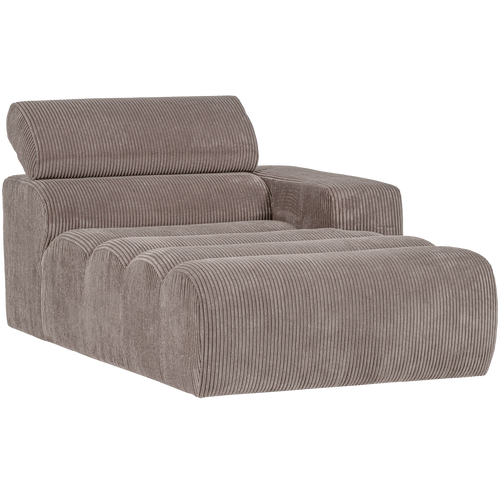 WOOOD chaise longue element arm rechts Novi - Ribstof - Zand - 86x109x173 - vtwonen shop