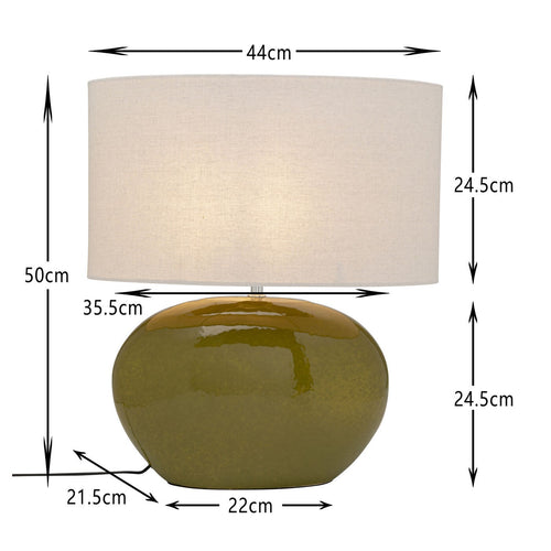 Kare Design Taffellamp Beo groen