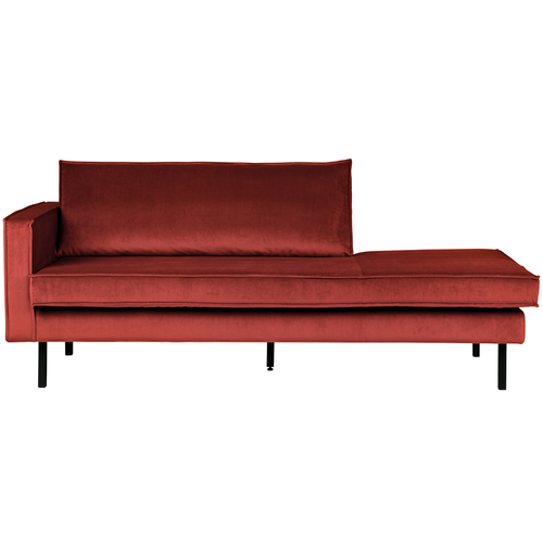 BePureHome daybed links Rodeo - Velvet - Chestnut - 85x203x86 - vtwonen shop