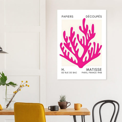 Artfulprints Poster Matisse – Coral harmony pink   - A4 21x29.7 cm - Roze