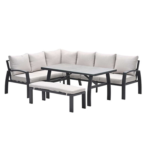 Garden Impressions lounge dining set Cameron desert sand - 4-delig - links