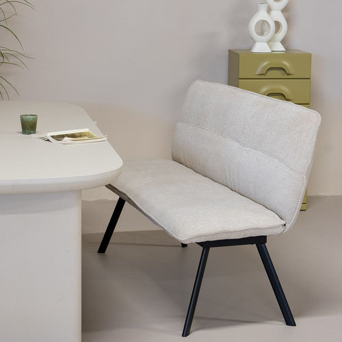 Giga Meubel Eetkamerbank Harper - Taupe Stof - 160x60x88cm