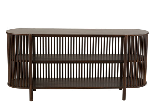 J-Line console 2 Planken Conie - hout - donkerbruin