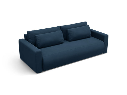 Cosmopolitan Design Slaapbank met opbergdoos Belfast 3-zits, flueel koningsblauw - 105x238x84cm