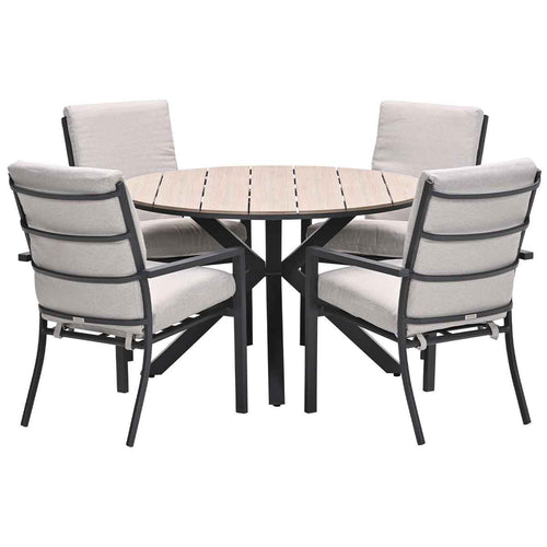 Garden Impressions tuinset Senja - Tulli - desert sand - Ø122x75 cm - 5-delig - vtwonen shop