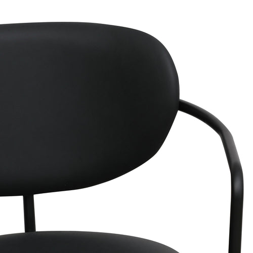 Furnhouse bureaustoel Lido - Zwart - Kunstleer - 57x54x71