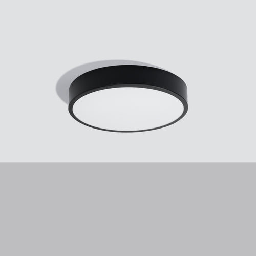Sollux Lighting Plafondlamp ONYX 40 zwart LED 3000K - 40x40x6cm