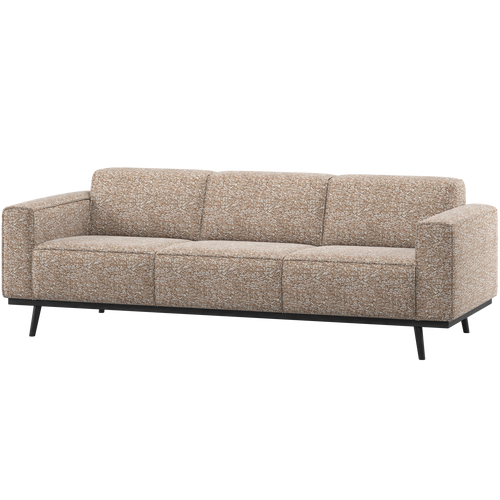 WOOOD 3-zits bank 230 cm Statement - Polyester - Lichtbruin Melange