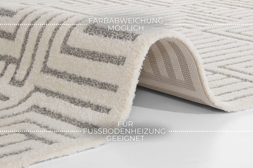 Soft Short-Pile Carpet in High-Low-Optic Manipu 120x170 cm - vtwonen shop