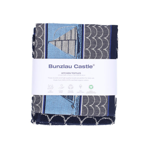 Luxe Keukendoek en Theedoek Boot Donkerblauw - Bunzlau Castle - 100% biologisch GOTS katoen - vtwonen shop