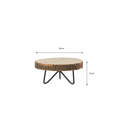 Mica Decorations Pia Boomstam Bijzettafel - H14 x Ø29 cm - Lichtbruin