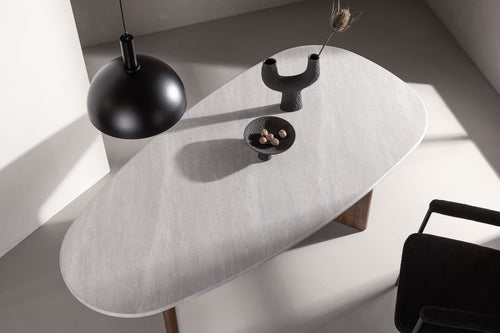 Rebellenclub Eetkamertafel Norrtalje - 180 x 90 cm - Lichtgrijs Betonlook - vtwonen shop