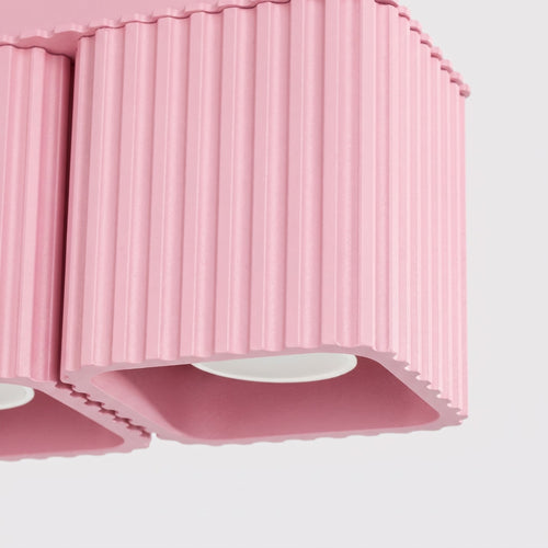 Sollux Lighting Plafondlamp RIFF 2 roze GU10 - 20,5x10x12cm